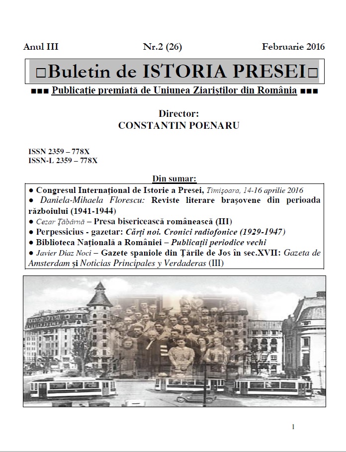 Buletin de ISTORIA PRESEI